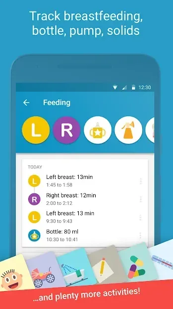 Baby Manager - Breastfeeding Log and Tracker v354 screenshot 1