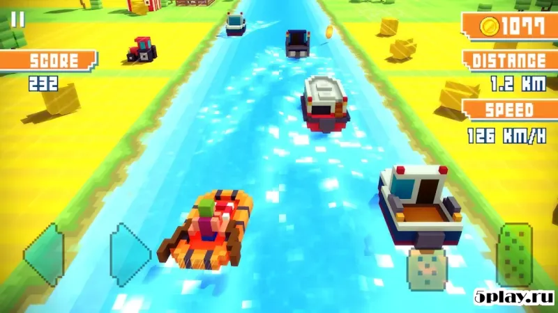 Blocky Highway: Traffic Racing screenshot 1