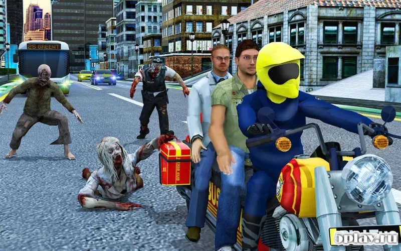 Bus Bike parking & Driving Dead Zombies Rescue 3D 2.2 screenshot 4