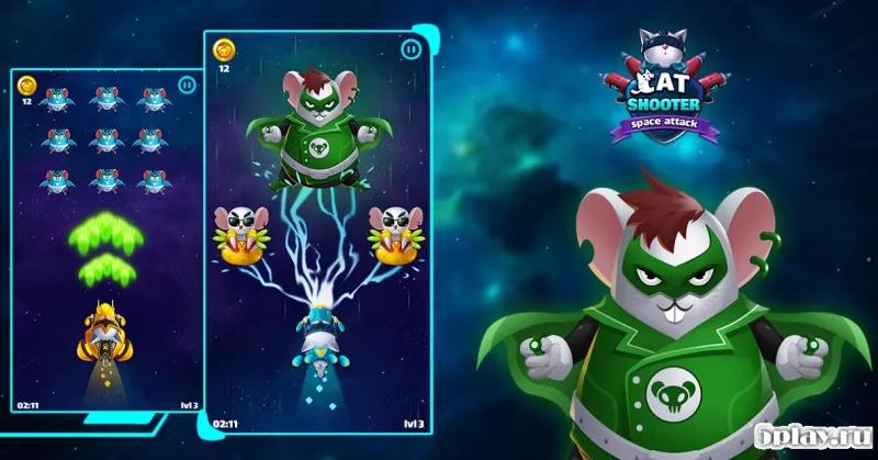 Cat Invaders -  Galaxy Attack Space Shooter 1.0 screenshot 1