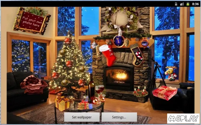 Christmas Fireplace LWP Full screenshot 2