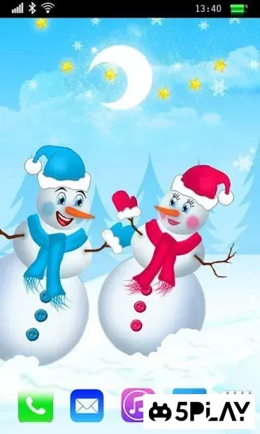 Завантажте смішний сніговик LWP 1.3 для Android безкоштовно screenshot 2