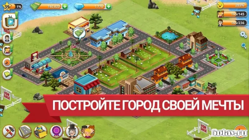 Вилидж-сити остров Сим Village City Simulation 1.11.3 screenshot 1