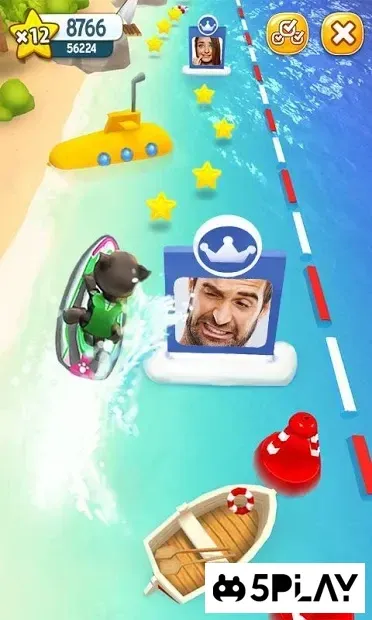 Аквабайк Говорящего Тома 1.2.1.17 (Мод: много денег) screenshot 3