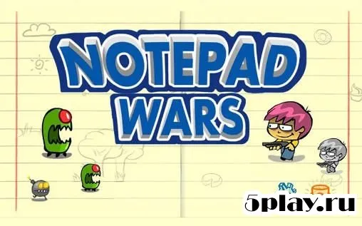 Doodle adventure shooting: Notepad wars screenshot 1