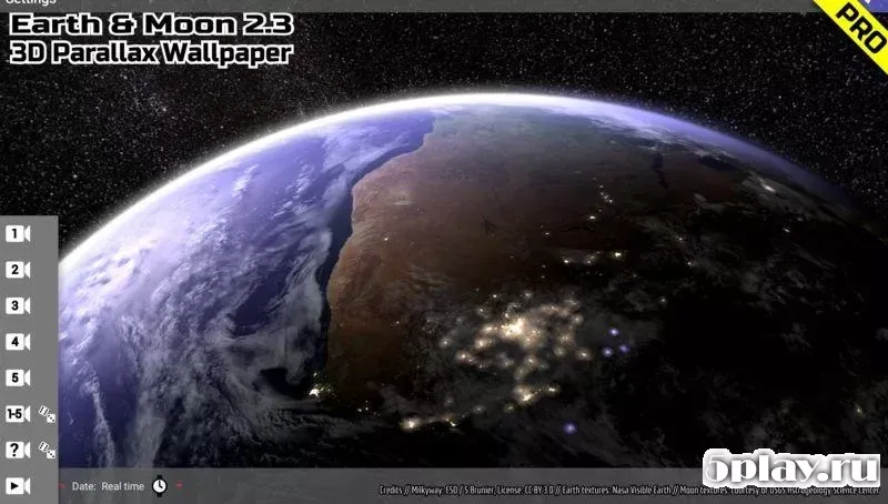 Earth & Moon in HD Gyro 3D PRO 2.9 screenshot 4
