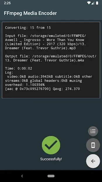 FFmpeg Медиа-кодер 4.4.5 screenshot 3