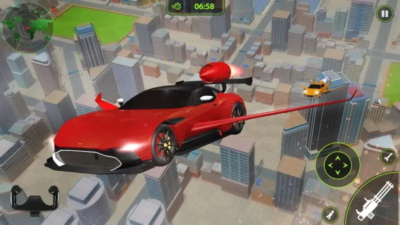 Flying Car Shooting- 3D Машина Моделирование Игра v1.4 screenshot 4