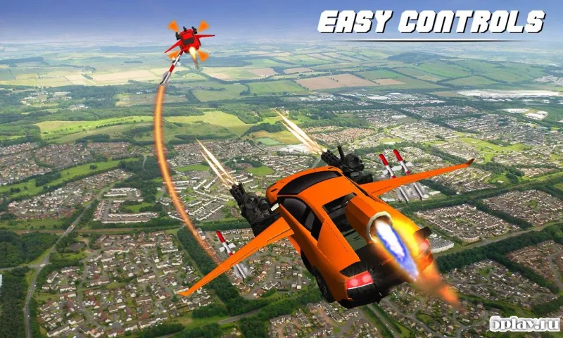 Flying Car Shooting Battle Adventure War Simulator screenshot 3