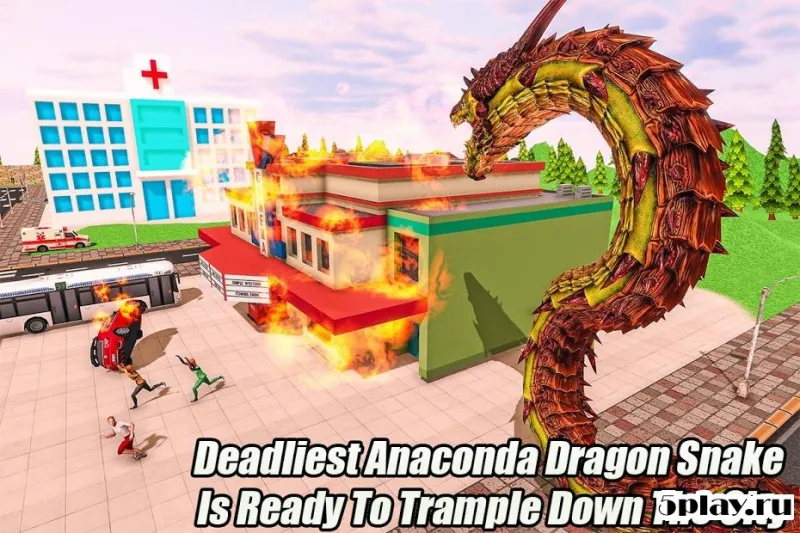 Furious Anaconda Dragon Snake City Rampage screenshot 4