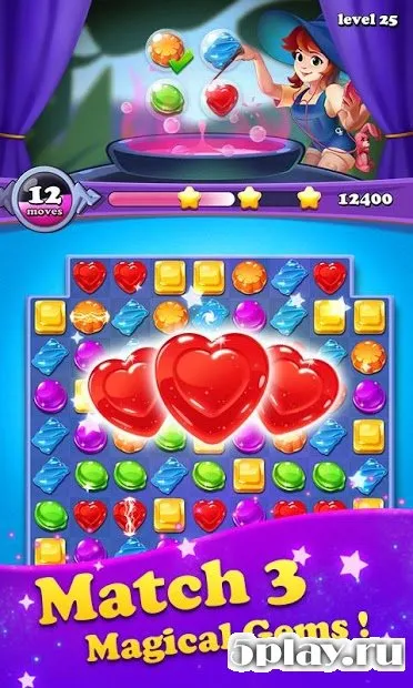 Gems Witch - Jewel Crush Adventure screenshot 1