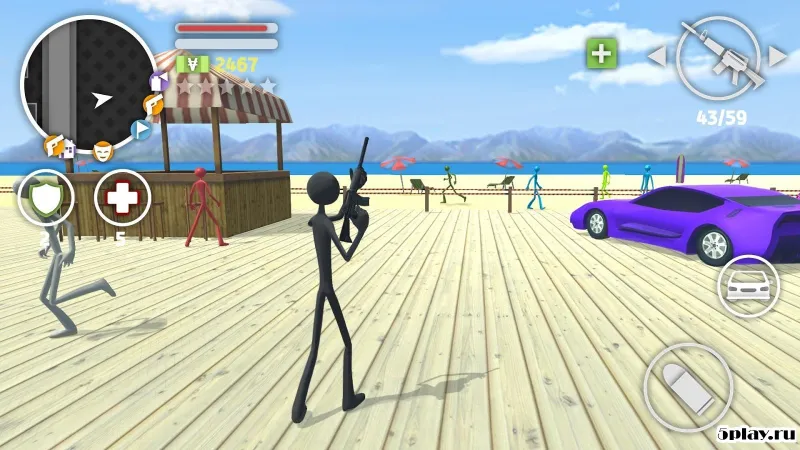 Grand Stickman Auto V screenshot 4