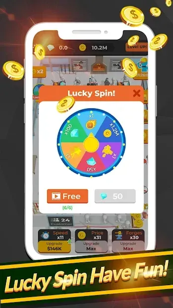 Idle Blacksmith Shop - Sword And Weapon Craftin 1.0.2 screenshot 3