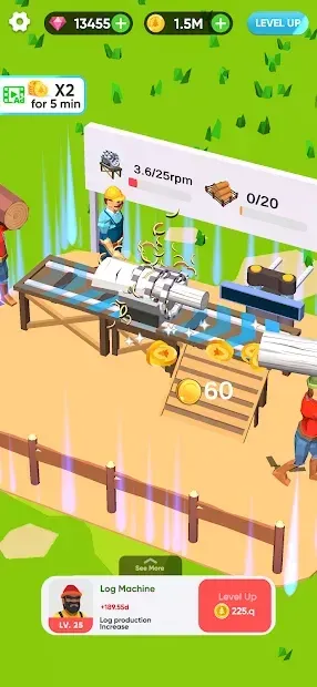 Idle Lumber Mill 1.6 screenshot 1