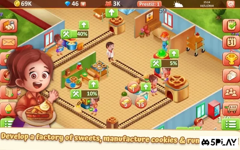 Idle Sweet Bakery - Cakes Factory screenshot 4