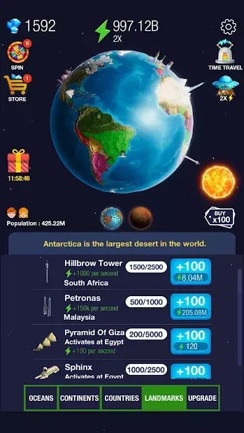 Idle World ! 4.6.1 screenshot 3