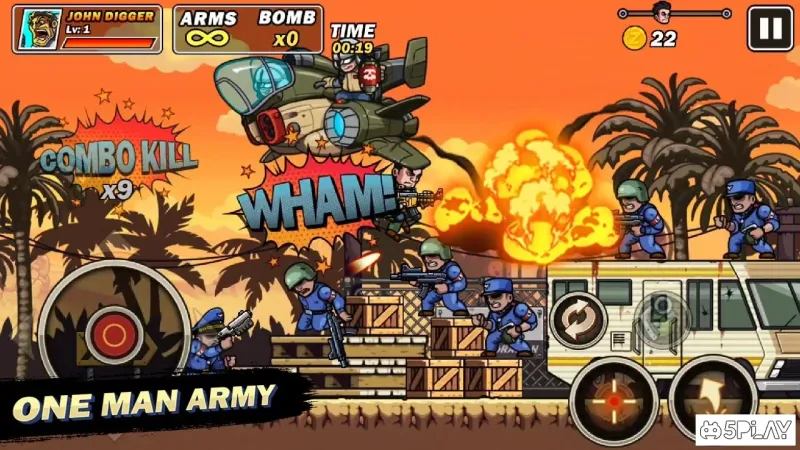 Metal Commando 2D Platform Squad Metal Shooter v45 screenshot 3