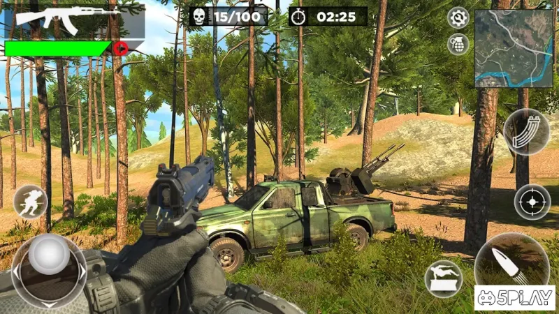 Modern Survival Battlegrounds Squad Cross Firing screenshot 3