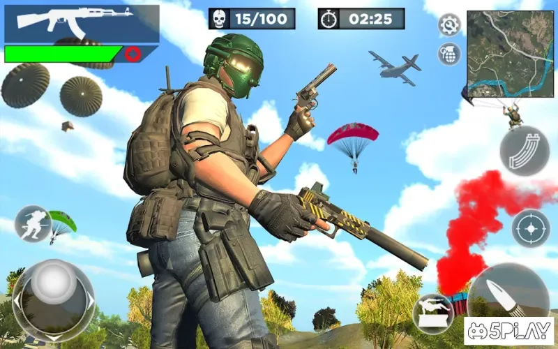 Modern Survival Battlegrounds Squad Cross Firing screenshot 4