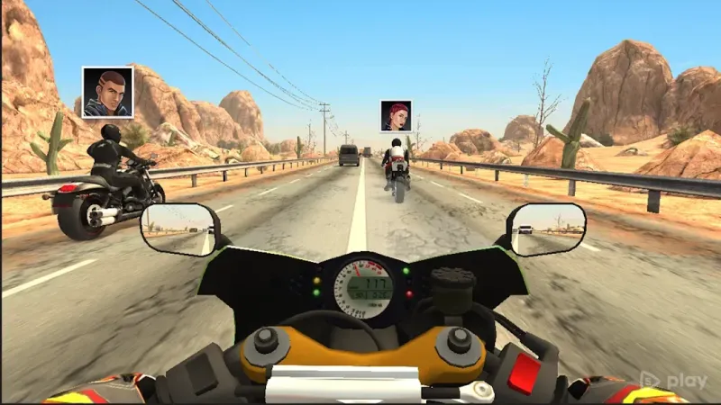 Racing Fever: Moto screenshot 1
