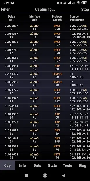 Sniffer Wicap 2 Pro screenshot 1