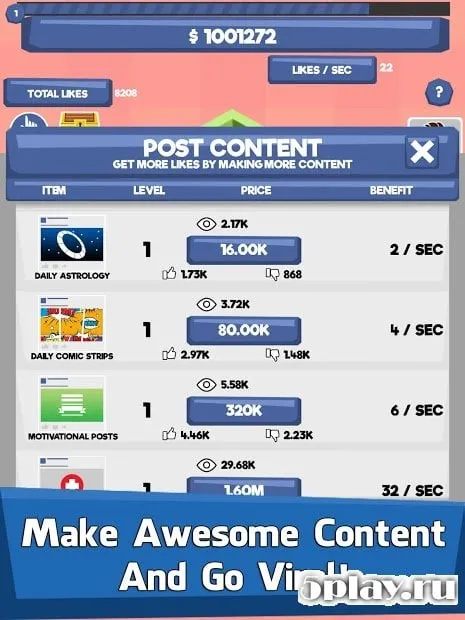 Social Network Tycoon - Idle Clicker & Tap Game 1.28.1 screenshot 1