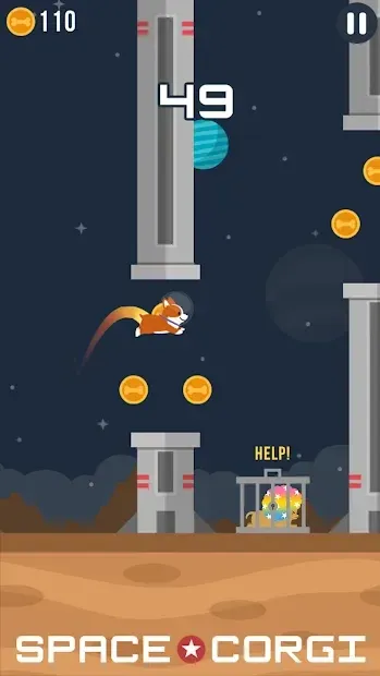 Space Corgi - Dog jumping space travel game 29 screenshot 2
