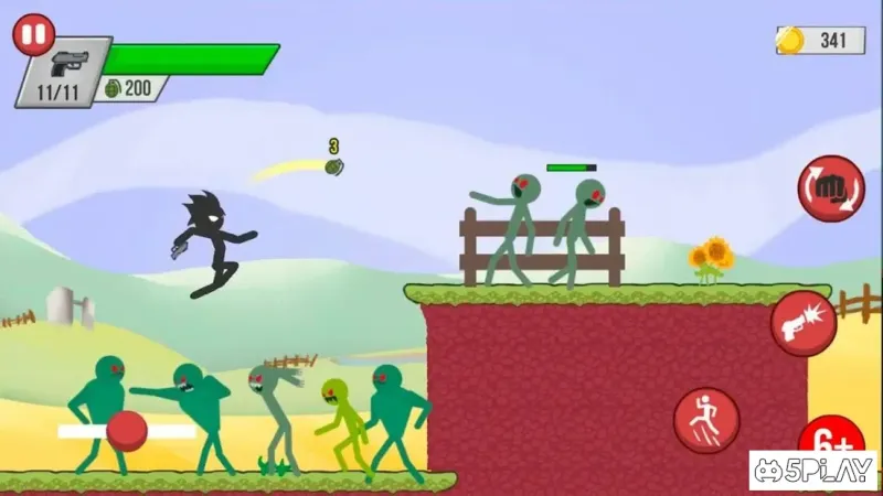 Stickman vs Zombies: Зомби шутер с человечком 1.5.3 screenshot 4
