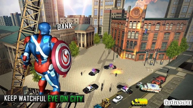 Super Captain Flying Robot City Rescue Mission screenshot 1