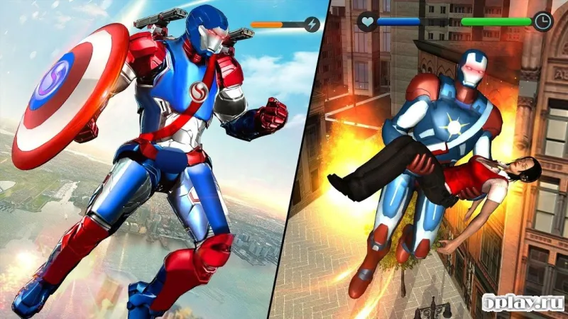 Super Captain Flying Robot City Rescue Mission screenshot 4