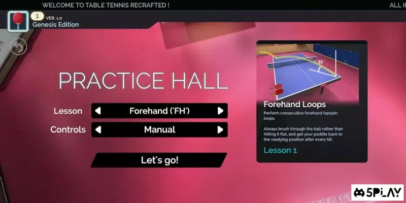 Table Tennis Recrafted: Genesis Edition screenshot 1