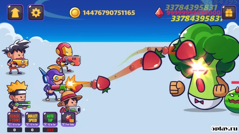 Tap Tap Stickman Heroes - Idle Fruit Monster Fight screenshot 3