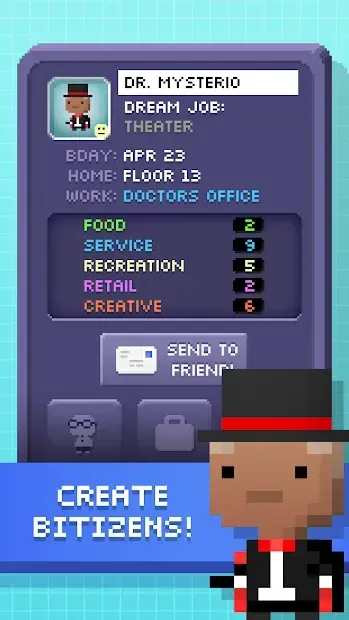 Tiny Tower - 8 Bit Life Simulator screenshot 1