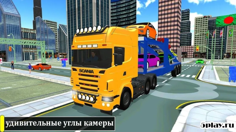 Transport Car Carrier Cargo Truck Simulation screenshot 1