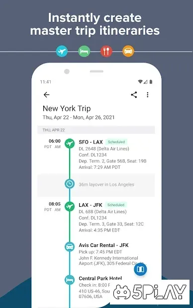 TripIt: Travel Organizer screenshot 1