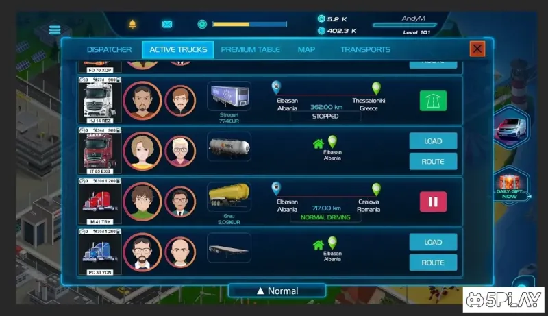 Virtual Truck Manager 2 Tycoon trucking company 1.0.0d screenshot 2