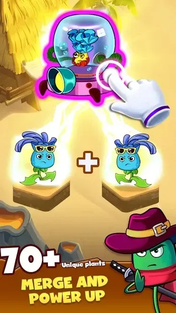 Zombie Defense - Plants War - Merge idle games 1.1.12 screenshot 2