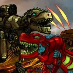 Dino Robot Battle Arena: Dinosaur game