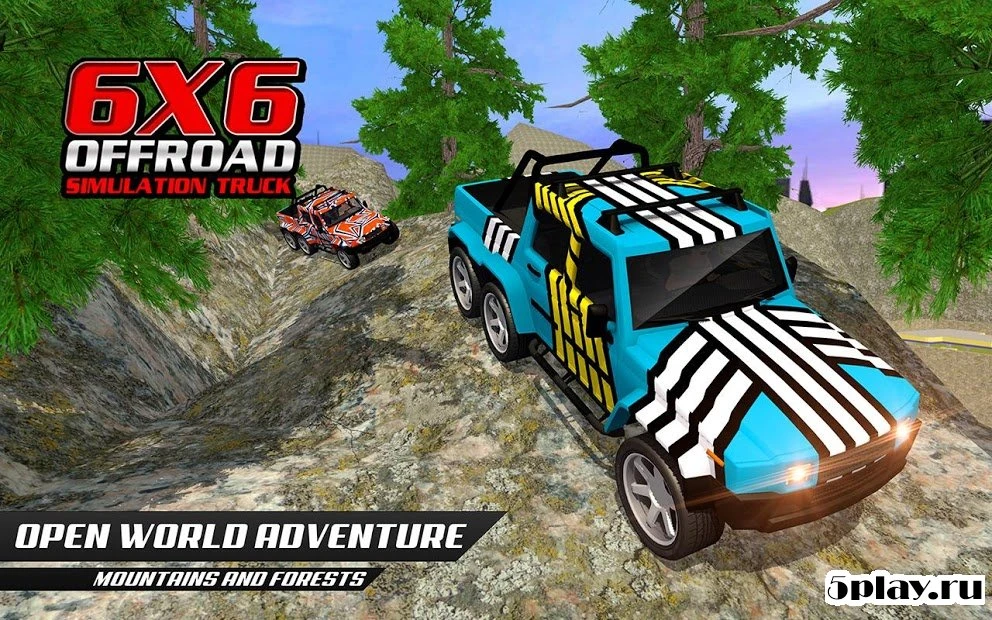 6x6 Spin Offroad Mud Runner Truck Drive Games 2018 v0.6