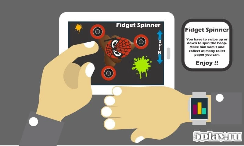 Mr. Hankey Poop Fidget Spinner Emoji Polarized v2