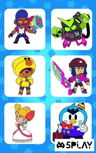 Раскраска для Бравл Старс по номерам 0.10