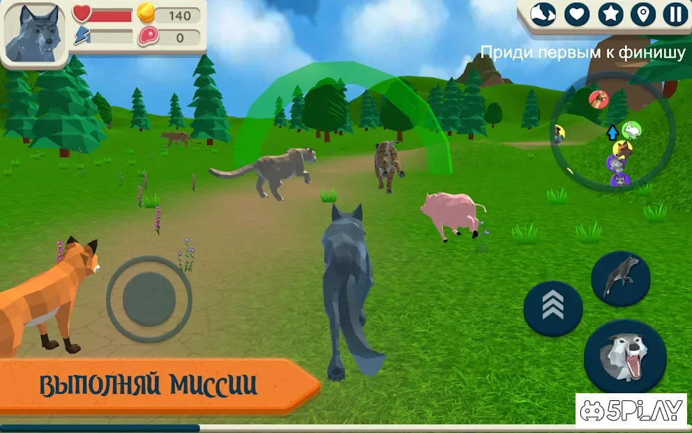 Симулятор Волка: Дикие Животные 3D v1.050