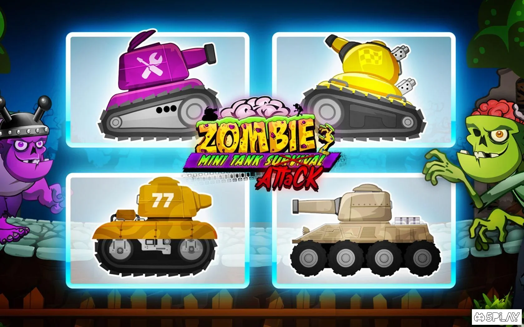 Zombie Survival Games: Pocket Tanks Battle 3.62
