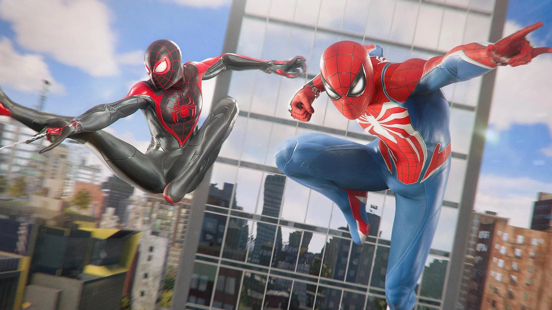 Insomniac викладений двома плакатами Marvel Spider-Man 2 з обома головними героями