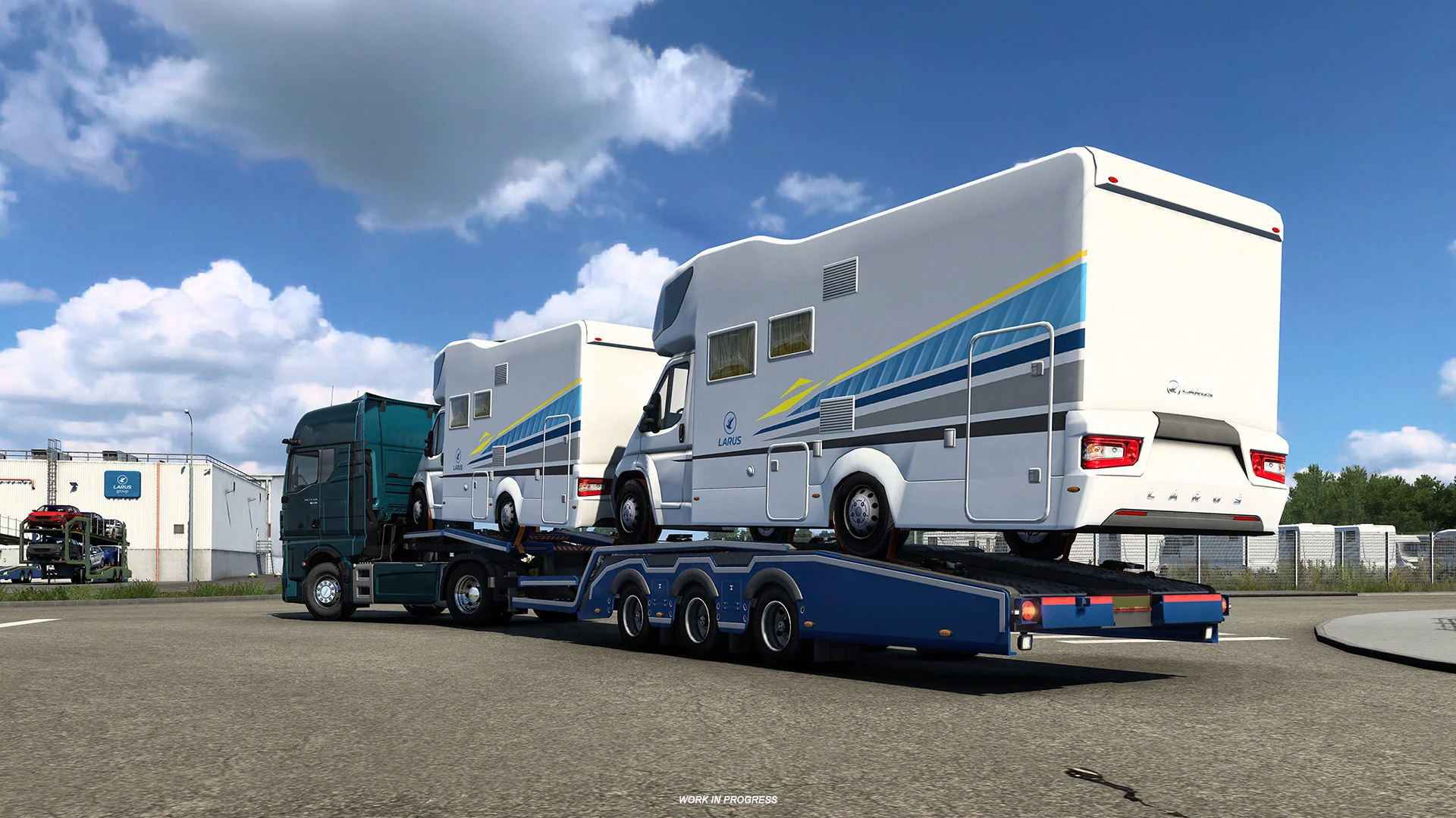 Набір скріншоти з DLC West Balkans для симулятора Euro Truck 2 демонструє нові товари, доступні для транспортування