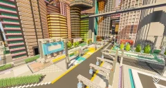 Гравець створив місто Сіті Сіті з Кіберпанка 2077 до Minecraft