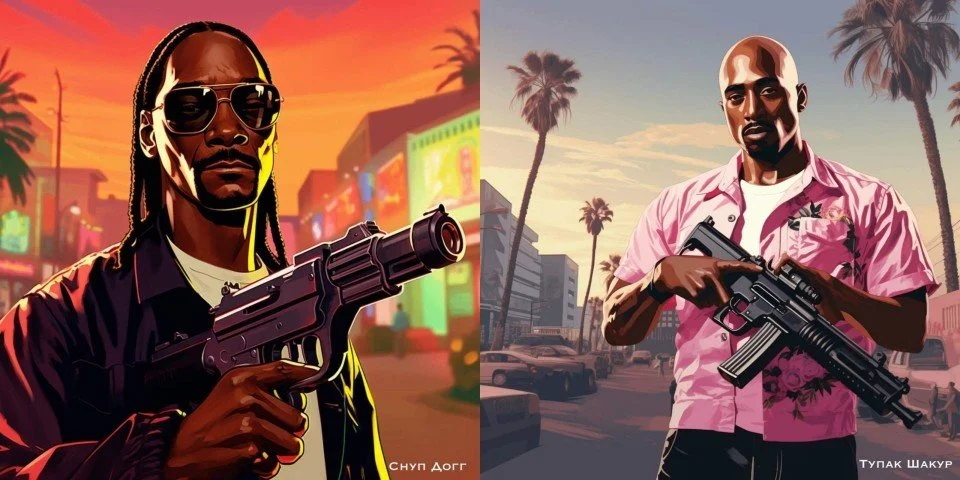 Нейронна мережа показала відомих музикантів на зображеннях GTA: Vice City
