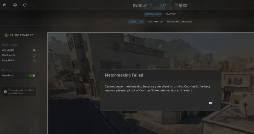 Здається, що клапан почав усунути геймерів з бета -тестів CS2